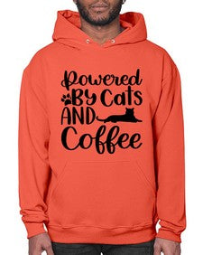 Powered By Cats And Coffee Style 102# - cats- Hoodie