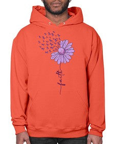 Purple Daisy Faith AlzheimerS Awareness 209# - alzheimers- Hoodie