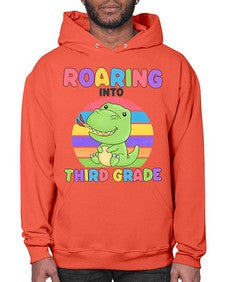 Roaring to third Grade Trex 773# - third grade- Hoodie