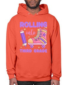 Rolling into third Grade 790# - third grade- Hoodie