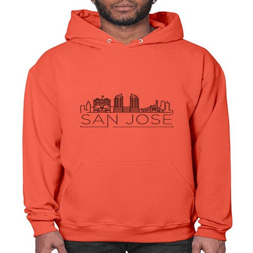 San Jose Minimal Skyline 1778# - cities- Hoodie