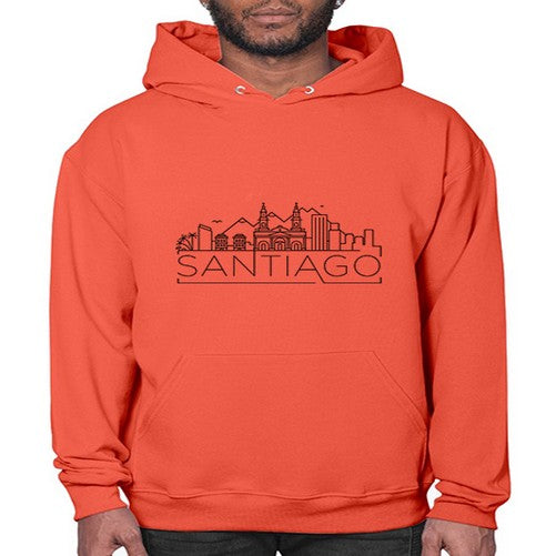 Santiago Minimal Skyline 1794# - cities- Hoodie