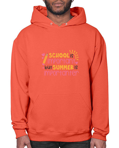 School is important but summer is importanter 84# - summer- Hoodie