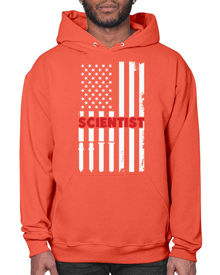 ScientistUSAFlagScientistSkinite Scientist Skinite 38# - general science- Hoodie