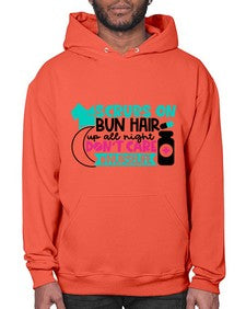 Scrubs On Bun Hair Up All Night Dont Care Nurselife Style Style 1385# - nurse- Hoodie