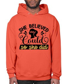 She believed she could she did Style 7# - black girls or women- Hoodie