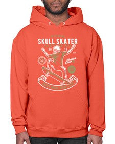 Skull Skater 1064# - skull and bones- Hoodie