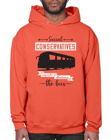 Social conservatives say who drives the bus 5# - bus- Hoodie