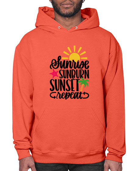 Sunrise Sunburn Sunset Repeat Style 16# - summer- Hoodie