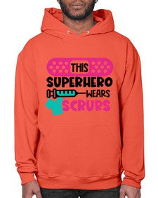 This Superhero Wears Scrubs Style Style 1565# - nurse- Hoodie
