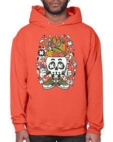 Vegetable Skull Head 1195# - skull and bones- Hoodie