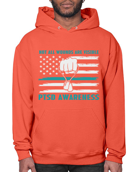 Veteran PTSD Not all wounds 4# - PTSD- Hoodie