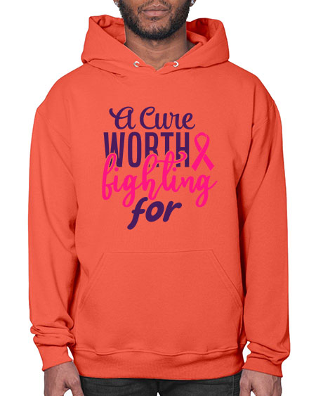 a cure worth fighting for Style 17# - breast cancer- Hoodie