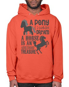 a pony is childhood dream a horse is an adult - horse- Hoodie