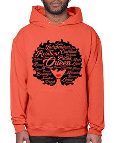 afro woman new 67# - black girls or women- Hoodie