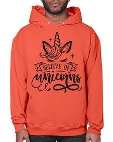 believe in unicorns black 55# - unicorn- Hoodie