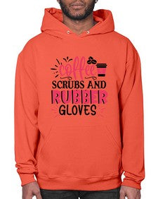 coffee scrubs and rubber gloves Style 663# - nurse- Hoodie