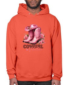 cowgirl valentine cupid valentine 352# - western- Hoodie