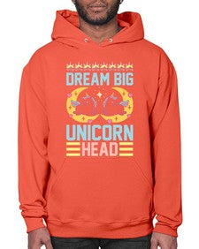 dream big unicorn head 113# - unicorn- Hoodie