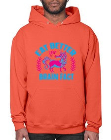 eat better for brain fact 119# - unicorn- Hoodie