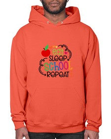 eat sleep school repeat 45# - general school- Hoodie