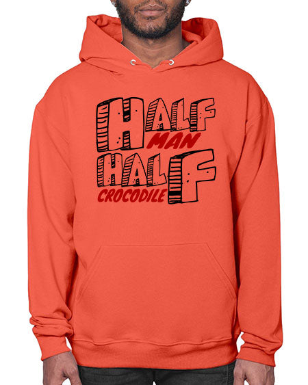 half man half crocodile - alligator- Hoodie