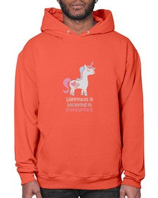 happiness is believing in unicorns 159# - unicorn- Hoodie