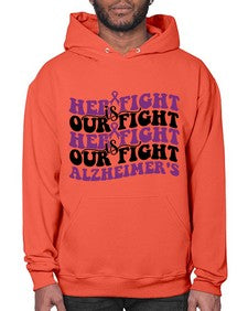 her fight is our fight alzheimer s 156# - alzheimers- Hoodie