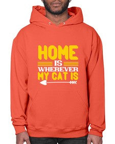 home is wherever my cat is Style 50# - cats- Hoodie