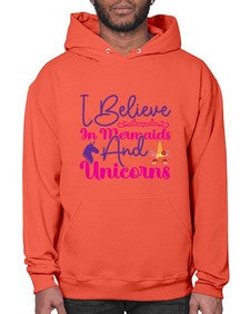 i believe in mermaids and unicorns 171# - unicorn- Hoodie