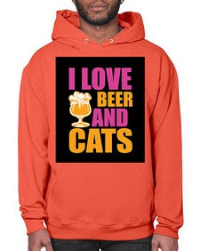 i love beer and cats 1137# - beer- Hoodie