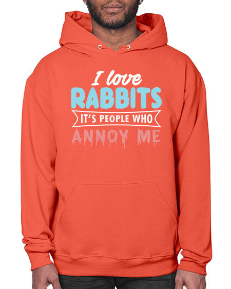 i love rabbits its people who annoy me - rabbit- Hoodie