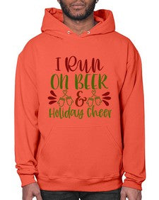i run on beer holiday cheer 1160# - beer- Hoodie