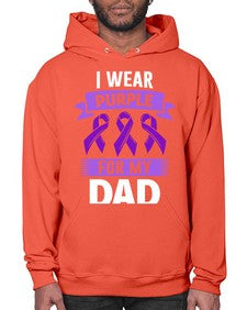 i wear purple for dad 169# - alzheimers- Hoodie