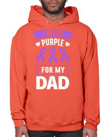 i wear purple for dad 170# - alzheimers- Hoodie