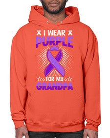 i wear purple for grandpa 172# - alzheimers- Hoodie