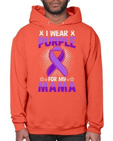 i wear purple for mama 173# - alzheimers- Hoodie