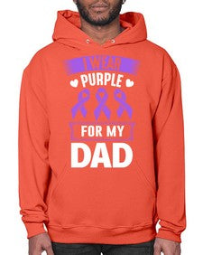 i wear purple for my 186# - alzheimers- Hoodie