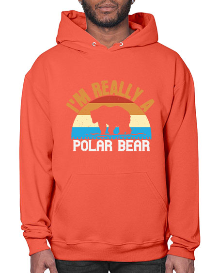 im really a polar bear 149# - bears - animals- Hoodie