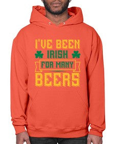ive been irish for many beers 1250# - beer- Hoodie