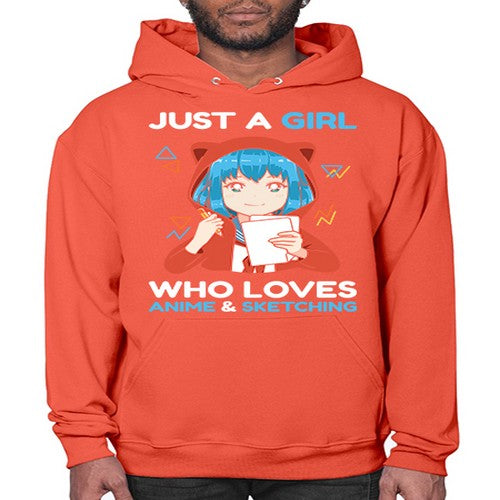 just a girl who loves anime and sketching259# - anime- Hoodie