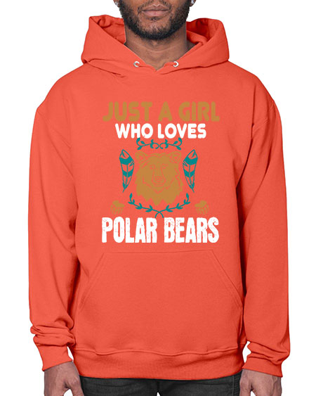 just a girl who loves polar bear 163# - bears - animals- Hoodie