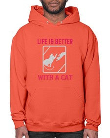 life is better with a cat Style 63# - cats- Hoodie