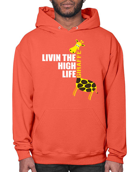 living the high life giraffe - giraffee- Hoodie