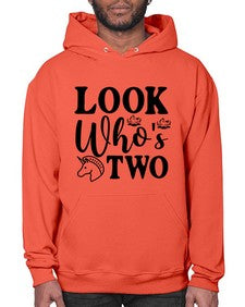 look whos two 267# - unicorn- Hoodie
