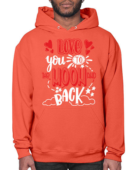love you to the moon and back 4# - moon- Hoodie