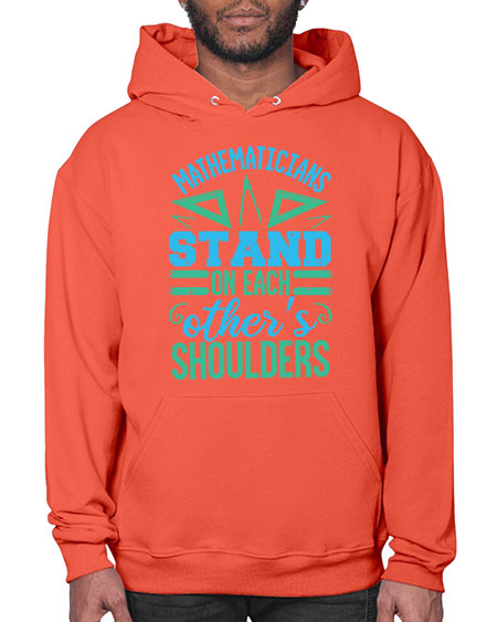 mathematicins stand on each others shoulders 36# - pi- Hoodie