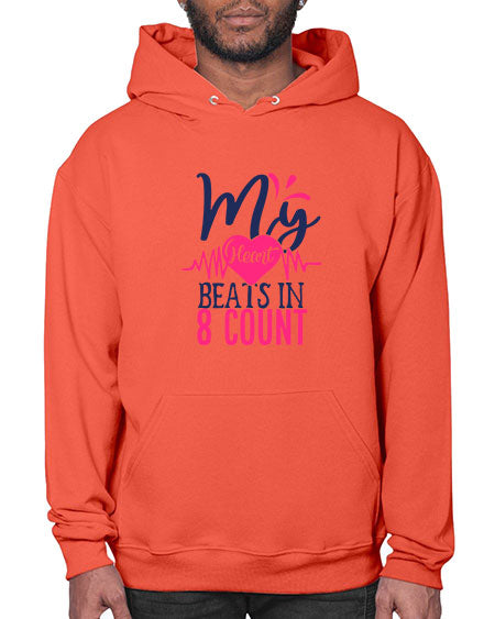 my heart beats in count 1740# - cheer- Hoodie