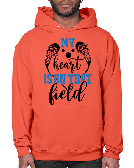 my heart is on that field 13# - lacrosse- Hoodie
