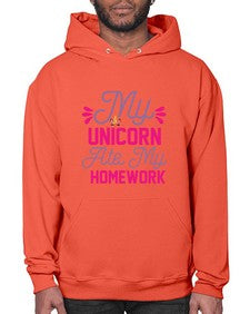 my unicorn ate my homework 324# - unicorn- Hoodie